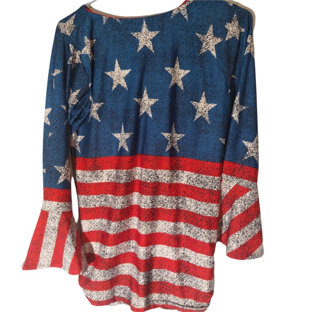American Flag Pattern Blouse - Picture 5 of 5